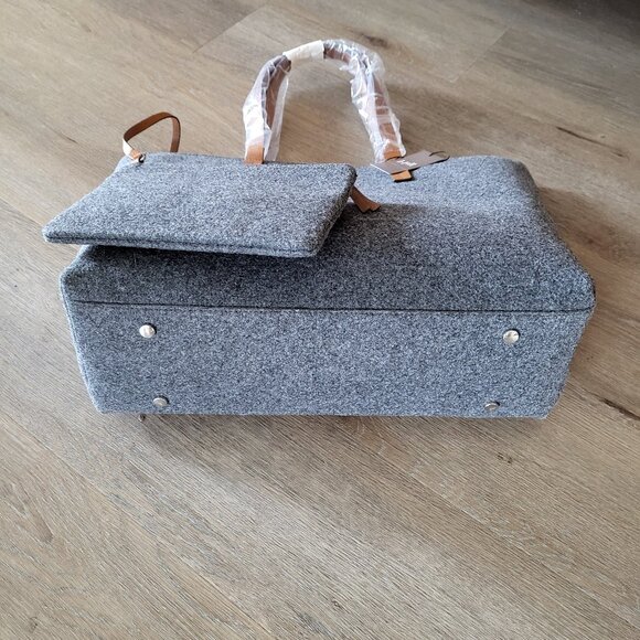 J. Jill Flannel Felt All Day Tote Gray Heather - Picture 10 of 10